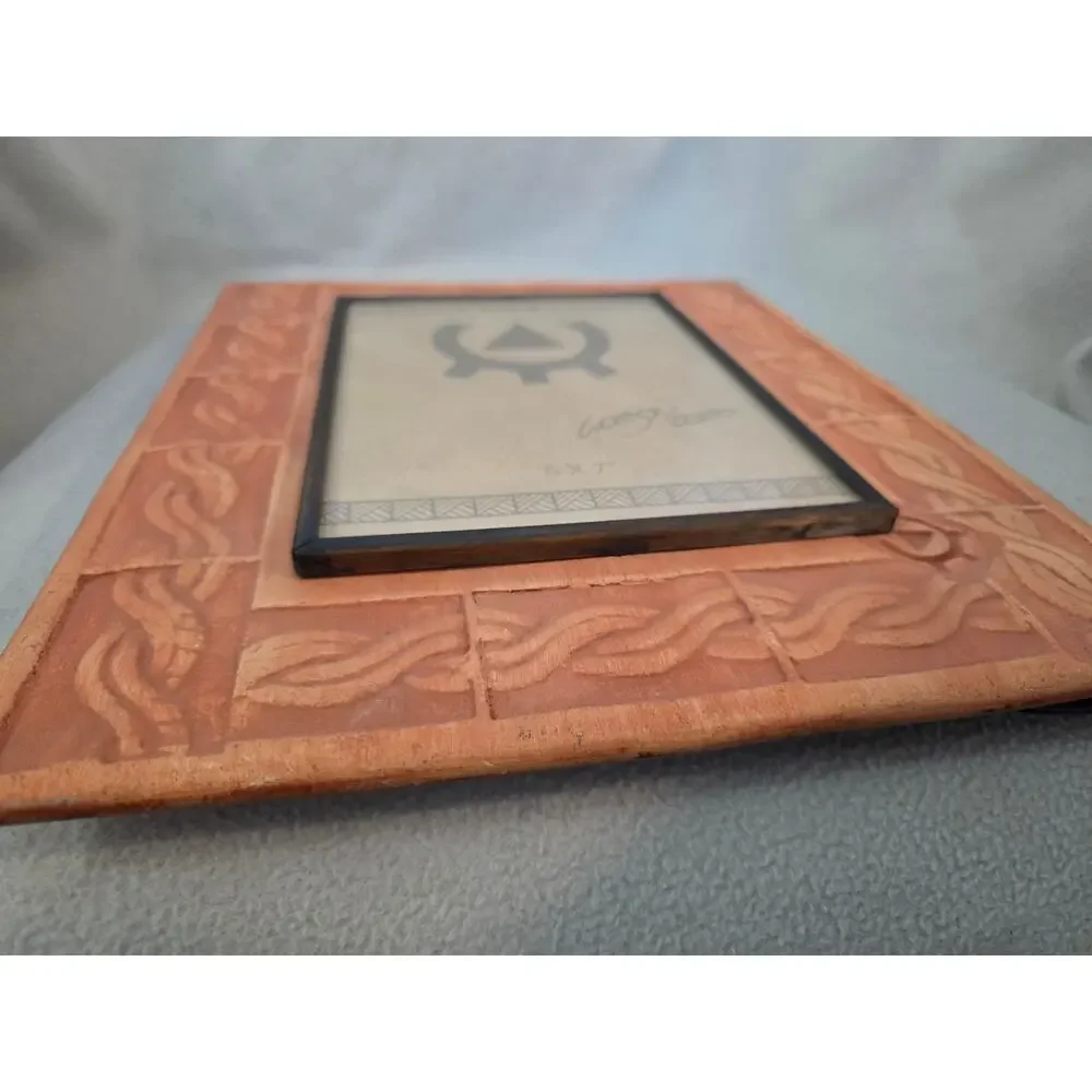 Vintage Terracotta Pottery Large Metal Picture Frame Cainah Gordon Ross
